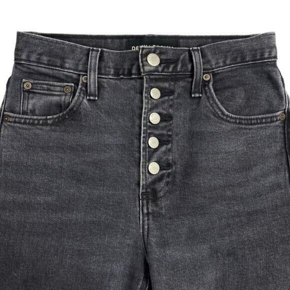 DENIM FORUM Aritzia The Yoko High Rise Slim Jean Sz 23 Frayed Cut Off Hem - Picture 4 of 12